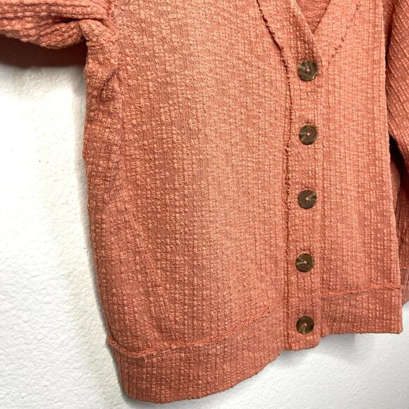 Two by Vince Camuto Rust Textured Knit Cardigan Women’s XXL Boho Fall Sweater - Picture 7 of 11